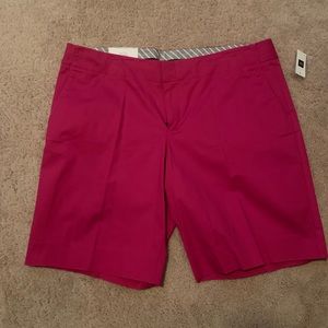 NWT Gap Raspberry Dressy Bermuda Shorts